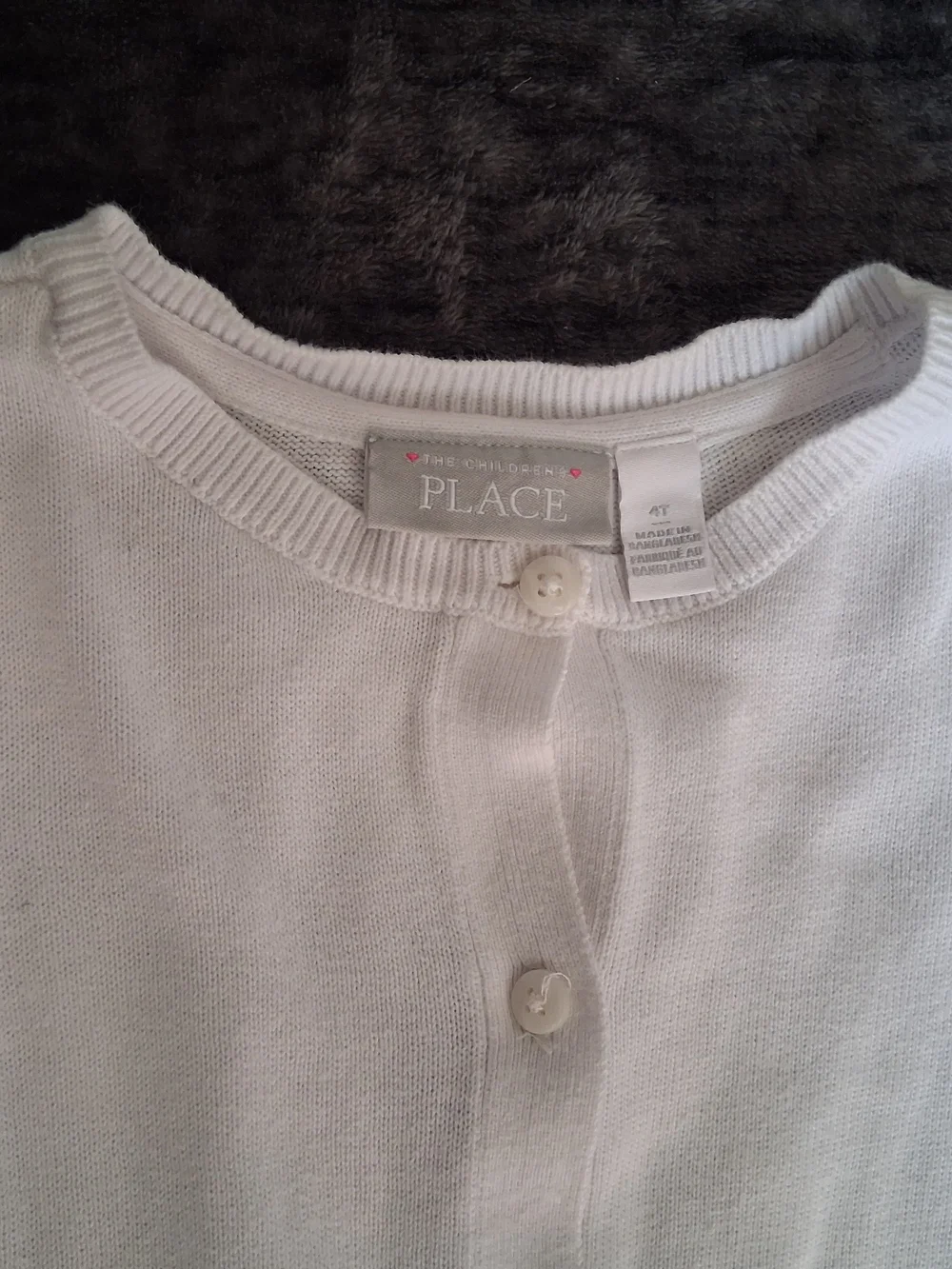 The Children's Place White Button Down Cardigan Girls Size 4T